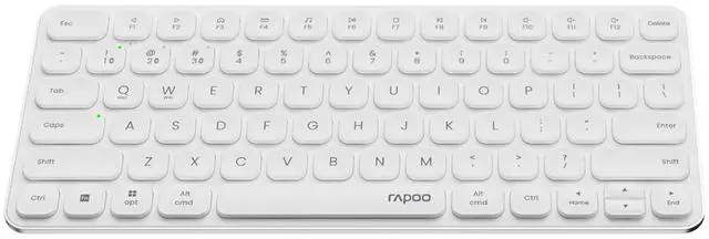 Alt view image 2 of 6 - RAPOO E9000G Wireless Tri-Mode Keyboard, 78-key compact layout, 5 million keystroke lifespan, 12-month battery life, Ideal for office use, Compatible with Windows and Mac systems , White