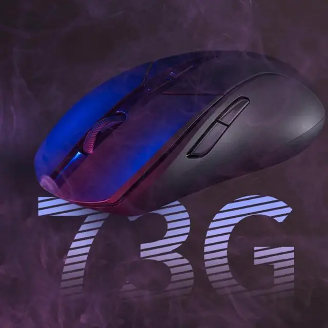 Alt view image 6 of 7 - RAPOO V300SE Wireless Dual-Mode Mouse, 12,000 DPI, PixArt 3311 Optical Sensor, 100 Hours of Continuous Use, 73g Lightweight Design, Ergonomic Design, Black
