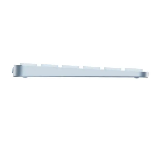 Alt view image 4 of 7 - RAPOO E9050L AI Wireless Tri-Mode Keyboard, 78 keys, Seamless switching between 4 devices, 240-hour battery life, Dedicated AI keys, Ideal for office use, Support Windows and Mac systems ,Aqua Blue