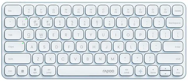 Main image of RAPOO E9050L AI Wireless Tri-Mode Keyboard, 78 keys, Seamless switching between 4 devices, 240-hour battery life, Dedicated AI keys, Ideal for office use, Support Windows and Mac systems ,Aqua Blue