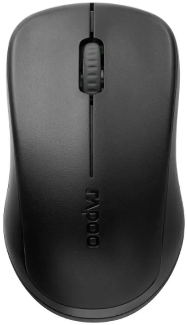 Main image of RAPOO 1680 Wireless Mouse: 1000 DPI sensitivity, 12-month battery life, 58g lightweight design, quiet operation, ambidextrous, Black