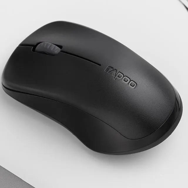 Alt view image 5 of 7 - RAPOO 1680 Wireless Mouse: 1000 DPI sensitivity, 12-month battery life, 58g lightweight design, quiet operation, ambidextrous, Black