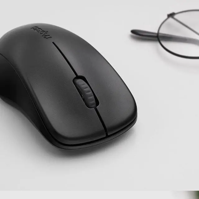 Alt view image 6 of 7 - RAPOO 1680 Wireless Mouse: 1000 DPI sensitivity, 12-month battery life, 58g lightweight design, quiet operation, ambidextrous, Black