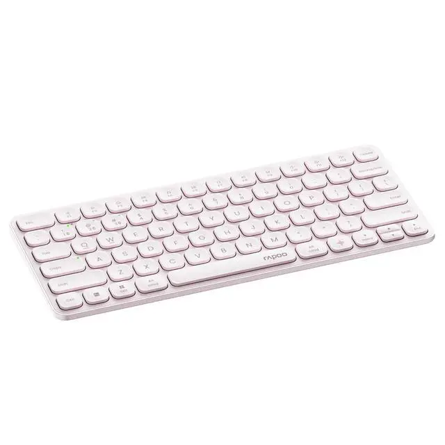 Alt view image 2 of 7 - RAPOO E9050L AI Wireless Tri-Mode Keyboard, 78 keys, Seamless switching between 4 devices, 240-hour battery life, Dedicated AI keys, Ideal for office use, Support Windows and Mac systems, Matte Pink