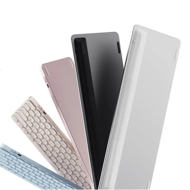 Alt view image 7 of 7 - RAPOO E9050L AI Wireless Tri-Mode Keyboard, 78 keys, Seamless switching between 4 devices, 240-hour battery life, Dedicated AI keys, Ideal for office use, Support Windows and Mac systems, Matte Pink