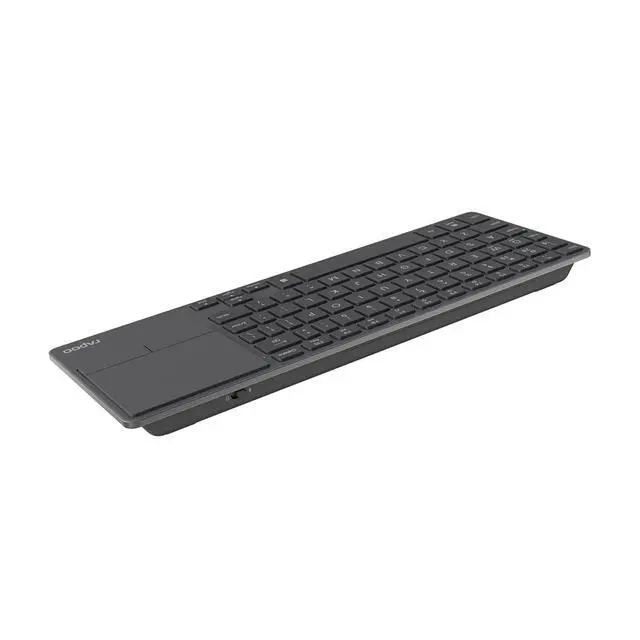 Alt view image 3 of 7 - RAPOO E900T Wireless Tri-Mode Keyboard, 73-key compact layout, Large touchpad with left and right buttons, 13-month battery life. Ideal for office use,Support Windows and Mac systems,Dark Gray