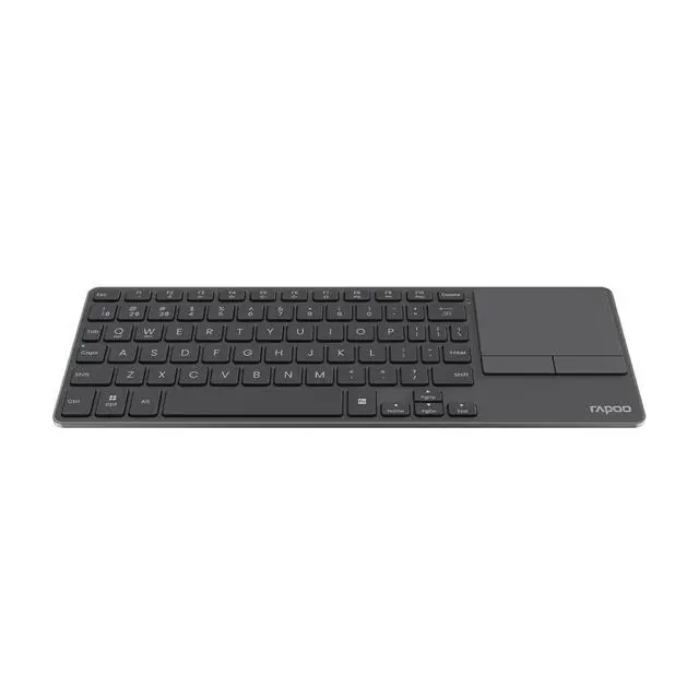 Alt view image 4 of 7 - RAPOO E900T Wireless Tri-Mode Keyboard, 73-key compact layout, Large touchpad with left and right buttons, 13-month battery life. Ideal for office use,Support Windows and Mac systems,Dark Gray
