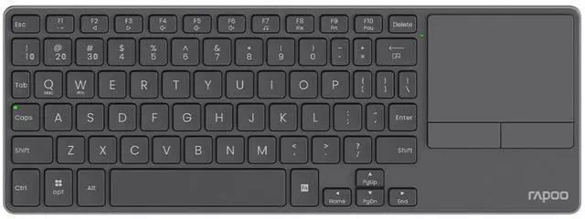 Main image of RAPOO E900T Wireless Tri-Mode Keyboard, 73-key compact layout, Large touchpad with left and right buttons, 13-month battery life. Ideal for office use,Support Windows and Mac systems,Dark Gray