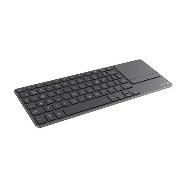 Alt view image 2 of 7 - RAPOO E900T Wireless Tri-Mode Keyboard, 73-key compact layout, Large touchpad with left and right buttons, 13-month battery life. Ideal for office use,Support Windows and Mac systems,Dark Gray