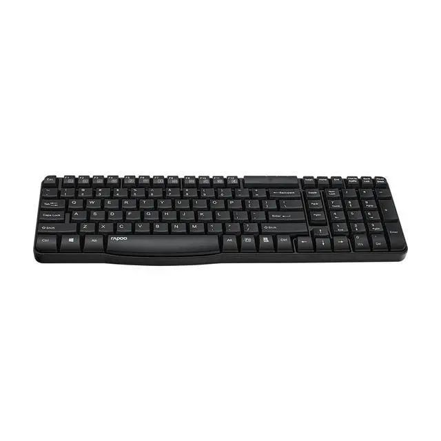 Alt view image 4 of 7 - RAPOO E1050 Wireless Keyboard, 104 keys, 7 drainage holes for splash resistance, 12-month battery life, 12 multimedia shortcut keys, Ideal for office use, Compatible with Windows ,Black