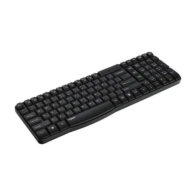 Alt view image 3 of 7 - RAPOO E1050 Wireless Keyboard, 104 keys, 7 drainage holes for splash resistance, 12-month battery life, 12 multimedia shortcut keys, Ideal for office use, Compatible with Windows ,Black
