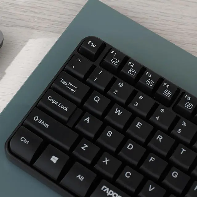 Alt view image 5 of 7 - RAPOO E1050 Wireless Keyboard, 104 keys, 7 drainage holes for splash resistance, 12-month battery life, 12 multimedia shortcut keys, Ideal for office use, Compatible with Windows ,Black