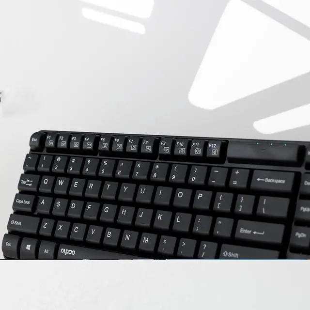 Alt view image 7 of 7 - RAPOO E1050 Wireless Keyboard, 104 keys, 7 drainage holes for splash resistance, 12-month battery life, 12 multimedia shortcut keys, Ideal for office use, Compatible with Windows ,Black