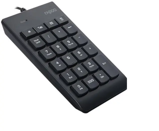 Main image of RAPOO K10 Wired Digital Keypad, 23 Keys, Compact and Portable for Easy Storage, Plug-and-Play, Ideal for Laptops, Accounting, Finance, and More, Compatible with Windows, Black