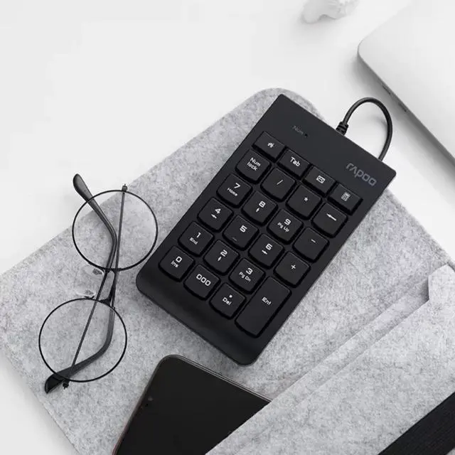 Alt view image 7 of 7 - RAPOO K10 Wired Digital Keypad, 23 Keys, Compact and Portable for Easy Storage, Plug-and-Play, Ideal for Laptops, Accounting, Finance, and More, Compatible with Windows, Black