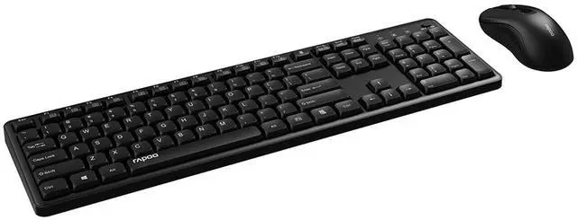 Alt view image 2 of 7 - RAPOO X2800S Wireless Keyboard and Mouse Set, 104-key keyboard with 13 multimedia shortcut keys, 1200 DPI mouse, 12-month battery life, Compatible with Windows, Black