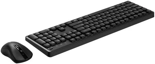 Alt view image 4 of 7 - RAPOO X2800S Wireless Keyboard and Mouse Set, 104-key keyboard with 13 multimedia shortcut keys, 1200 DPI mouse, 12-month battery life, Compatible with Windows, Black