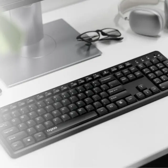 Alt view image 6 of 7 - RAPOO X2800S Wireless Keyboard and Mouse Set, 104-key keyboard with 13 multimedia shortcut keys, 1200 DPI mouse, 12-month battery life, Compatible with Windows, Black
