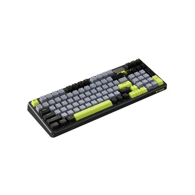 Alt view image 2 of 6 - RAPOO V700DIY First Knight Wireless Multi-Mode Keyboard, 98-key RGB lighting, Full anti-ghosting design, Ideal for gaming and office use, Compatible with Windows systems,Silver Switch,Yellow