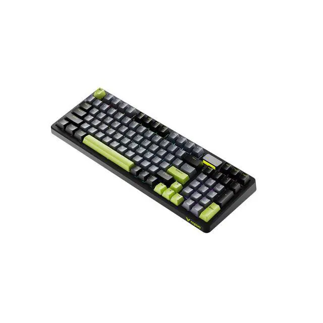 Alt view image 3 of 6 - RAPOO V700DIY First Knight Wireless Multi-Mode Keyboard, 98-key RGB lighting, Full anti-ghosting design, Ideal for gaming and office use, Compatible with Windows systems,Silver Switch,Yellow