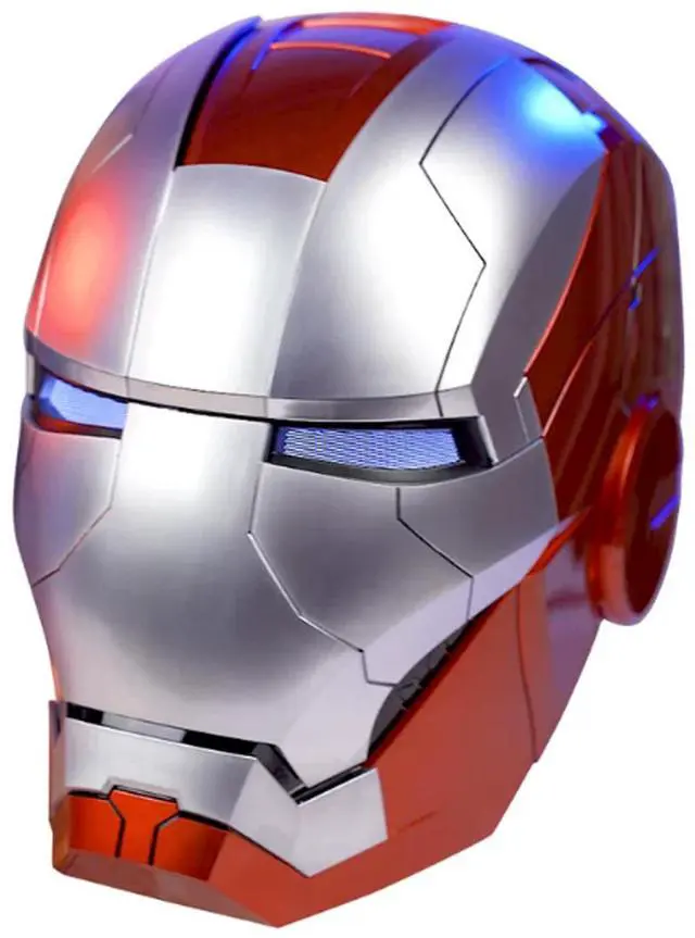 Alt view image 2 of 4 - DUCI Killerbody MK5 Helmet Set, With a one-piece flip-up rear panel for easy helmet removal, A Bluetooth speaker base with powerful sound, Red+Silver