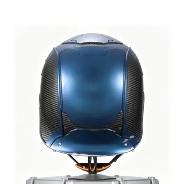 Alt view image 3 of 7 - DUCI Killerbody Captain America Helmet, A 1:1 scale replica of the Captain America helmet from The Avengers, Weighing 700g, Featuring genuine leather and metal accents, With a battle-worn finish, Blue