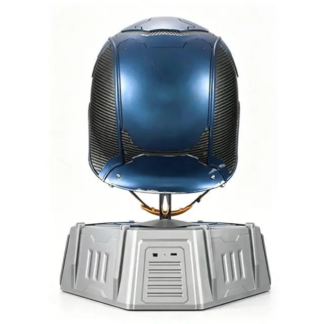 Alt view image 2 of 7 - DUCI Killerbody Captain America Helmet Set, 700g, 1:1 replica of Captain America's helmet from The Avengers, Featuring the Captain's signature logo, A Bluetooth speaker base with powerful sound, Blue