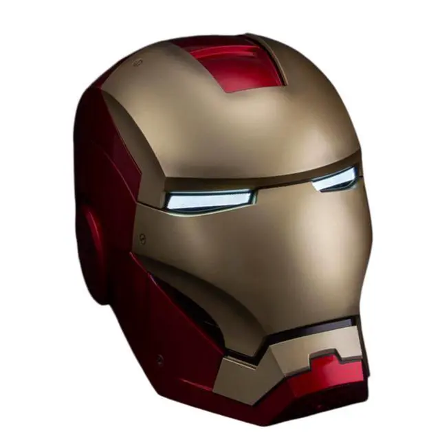 Alt view image 3 of 7 - DUCI Killerbody Iron Man MK7 Helmet, JARVIS voice control, Magnetic attachment and removable design, Illuminated eye lights, Built-in foam padding for comfortable wear, Red+Gold