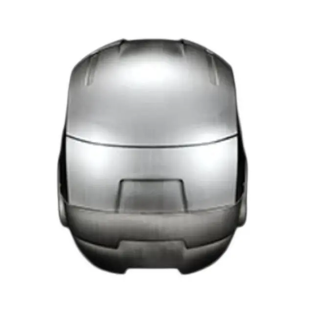 Alt view image 4 of 6 - DUCI Killerbody MK2 Iron Man Helmet, Dimensions, 27 x 28 x 39 cm, Multi-layer electroplated brushed metal finish, Mechanical opening and closing sound effects, Cool eye lights, Silver