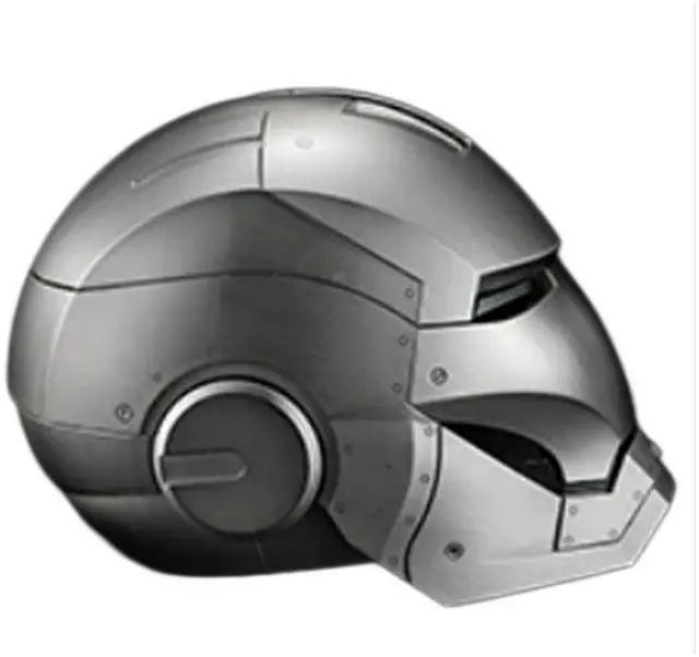 Alt view image 5 of 6 - DUCI Killerbody MK2 Iron Man Helmet, Dimensions, 27 x 28 x 39 cm, Multi-layer electroplated brushed metal finish, Mechanical opening and closing sound effects, Cool eye lights, Silver