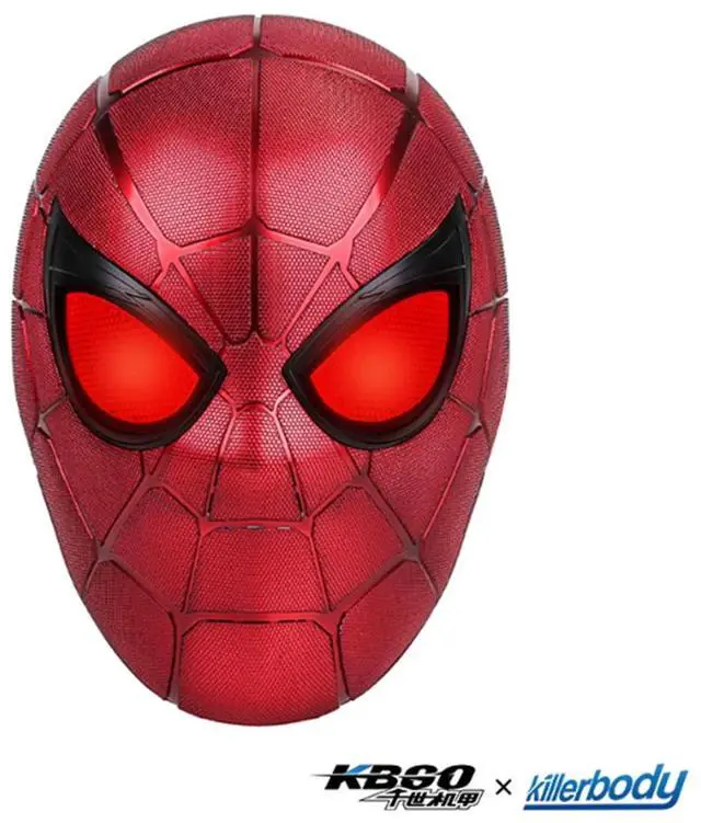 Main image of DUCI Killerbody Spider-Man Mask Helmet, 1:1 Collectible-Grade Wearable, Three Remote Control Modes to Switch Between, Cool Blinking Eye Lights, Red