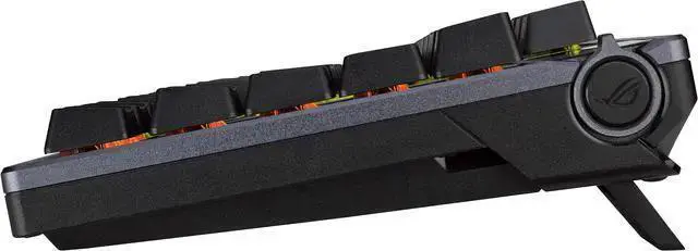 Alt view image 3 of 7 - ASUS ROG Azoth 75 Wireless DIY Custom Gaming Keyboard - OLED display, Hot-Swappable Pre-lubed ROG NX Storm Switches & Keyboard Stabilizers, PBT Keycaps, RGB, Black