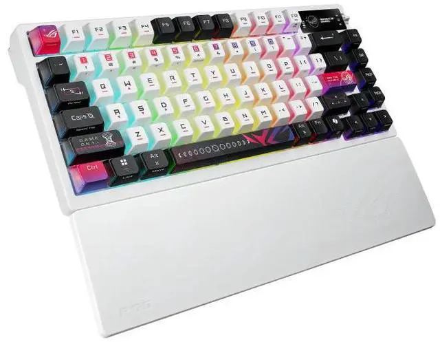 Alt view image 3 of 7 - ASUS ROG Azoth X 75% custom gaming keyboard - hot-swappable ROG NX Snow V2 Mechanical Switches, dye-sublimated semi-translucent keycaps, OLED display, three-way control knob,Compatible with Mac OS