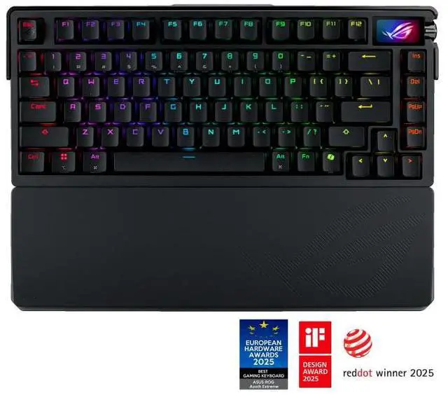 Main image of ASUS ROG Azoth Extreme Wireless Custom Mechanical Gaming Keyboard 75% TKL, ROG NX Snow Clicky Switches, PBT Keycaps, Aluminum Chassis, Carbon Fiber, Gasket Mount, Color OLED Screen, PC/Mac Support