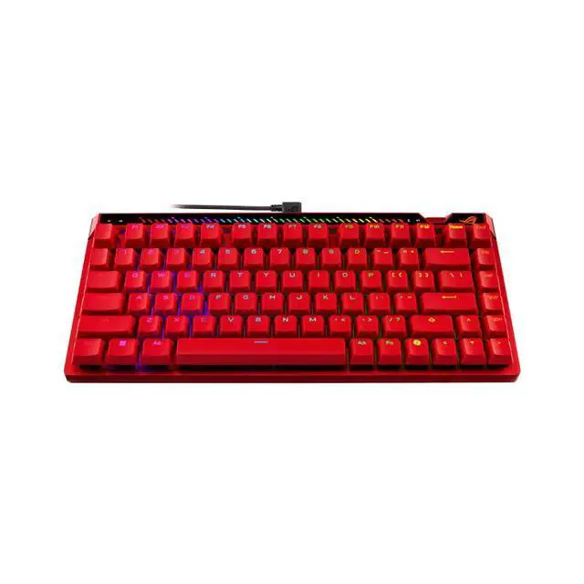 Alt view image 5 of 7 - ASUS ROG Falchion Ace 75 HE V2X Wired Analog/Hall Effect Gaming Keyboard 75% TKL, USB, Hot Swappable HFX V2X Magnetic Switch, Rapid Trigger,8KHz Polling, PBT Keycap, Carry Case, Web-based Config - Red
