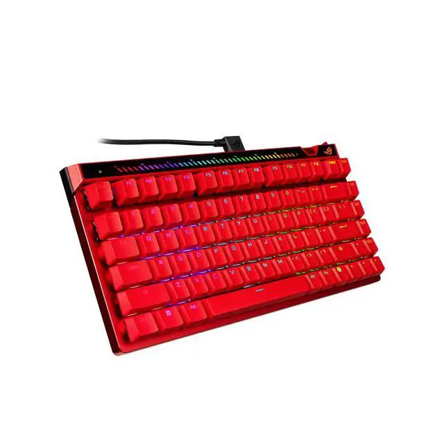 Alt view image 3 of 7 - ASUS ROG Falchion Ace 75 HE V2X Wired Analog/Hall Effect Gaming Keyboard 75% TKL, USB, Hot Swappable HFX V2X Magnetic Switch, Rapid Trigger,8KHz Polling, PBT Keycap, Carry Case, Web-based Config - Red