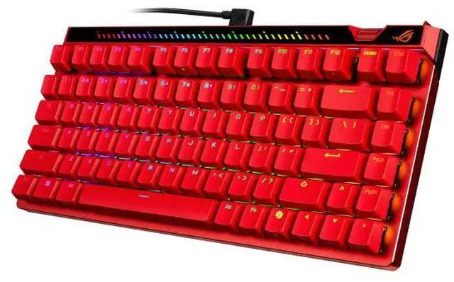 Alt view image 4 of 7 - ASUS ROG Falchion Ace 75 HE V2X Wired Analog/Hall Effect Gaming Keyboard 75% TKL, USB, Hot Swappable HFX V2X Magnetic Switch, Rapid Trigger,8KHz Polling, PBT Keycap, Carry Case, Web-based Config - Red