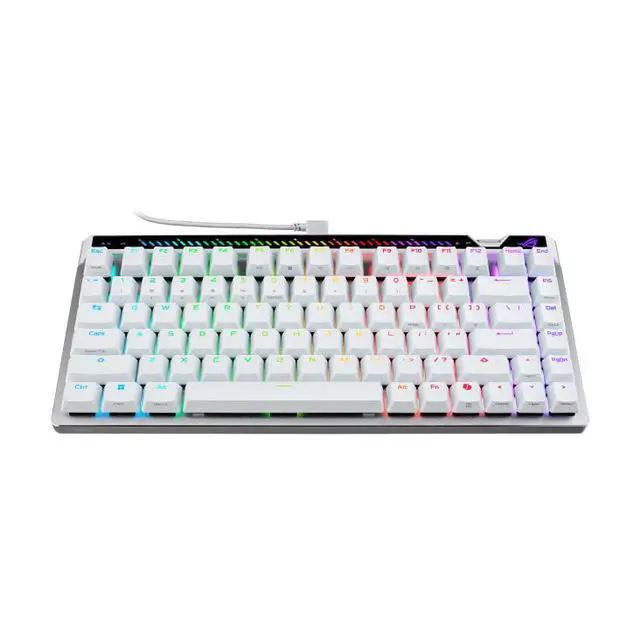 Alt view image 3 of 7 - ASUS ROG Falchion Ace 75 HE V2X Wired Analog/Hall Effect Gaming Keyboard 75% TKL, USB, Hot Swappable HFX V2X Magnetic Switch, Rapid Trigger,8KHz Polling,PBT Keycap,Carry Case,Web-based Config - White