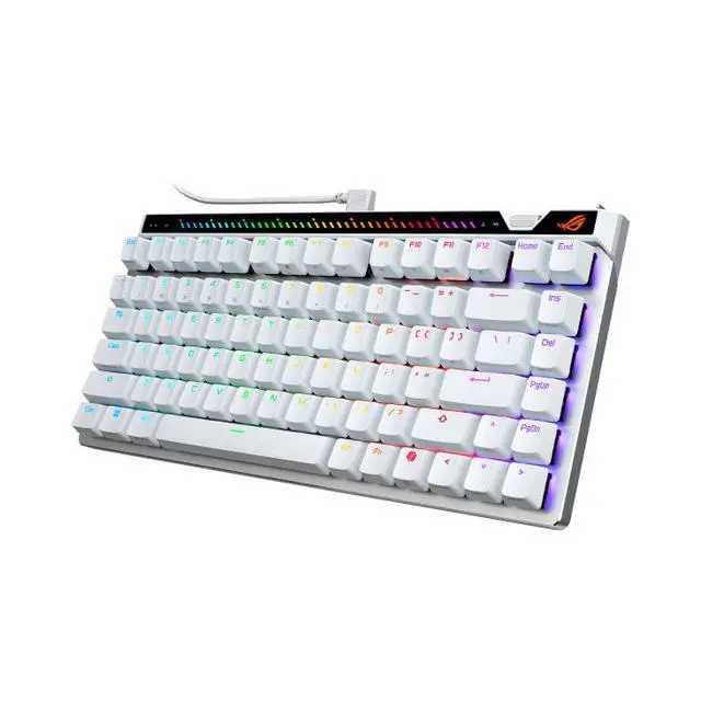 Alt view image 4 of 7 - ASUS ROG Falchion Ace 75 HE V2X Wired Analog/Hall Effect Gaming Keyboard 75% TKL, USB, Hot Swappable HFX V2X Magnetic Switch, Rapid Trigger,8KHz Polling,PBT Keycap,Carry Case,Web-based Config - White