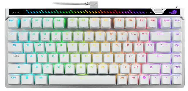 Main image of ASUS ROG Falchion Ace 75 HE V2X Wired Analog/Hall Effect Gaming Keyboard 75% TKL, USB, Hot Swappable HFX V2X Magnetic Switch, Rapid Trigger,8KHz Polling,PBT Keycap,Carry Case,Web-based Config - White
