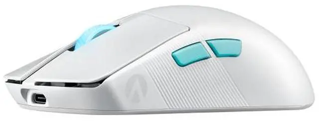 Alt view image 4 of 7 - Asus ROG Harpe Ace Aim Lab Edition Gaming Mouse, 54 g Ultra-Lightwieght, Connectivity (2.4GHz RF, Bluetooth, Wired), 36K DPI Sensor, 5 Programmable Buttons, ROG SpeedNova, Esports & FPS Gaming, White