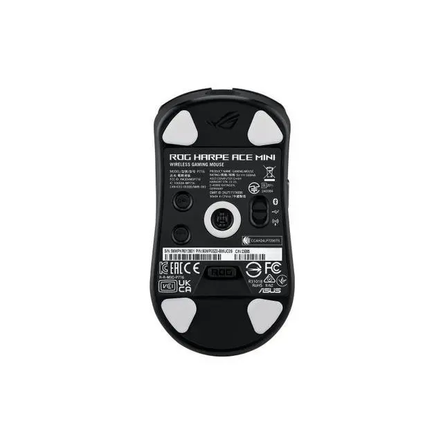 Alt view image 6 of 7 - ASUS ROG Harpe Ace Mini Wireless Gaming Mouse, Lightweight, AimPoint Pro 42K Optical Sensor, Optical Micro Switches, ROG Polling Rate Booster, Tri-Mode Wireless, Ambidextrous Shape, Black