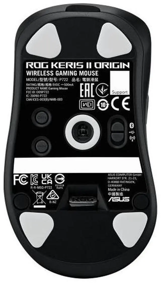 Alt view image 7 of 7 - ASUS ROG Keris II RGB Wireless Esports Mouse,65g Lightweight,3-Zone RGB Lighting,42K DPI ROG AimPoint Pro Optical Sensor,2nd-gen ROG Mechanical Switches,ROG SpeedNova Wireless,8KHz polling rate,Black