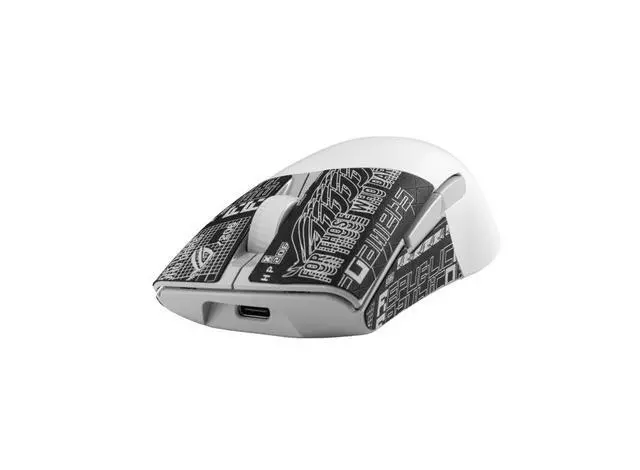 Alt view image 5 of 5 - Asus ROG Keris Wireless AimPoint Gaming Mouse, Tri-mode connectivity (2.4GHz RF, Bluetooth, Wired), 36000 DPI sensor, 5 programmable buttons, ROG SpeedNova, Replaceable switches, Paracord cable, White
