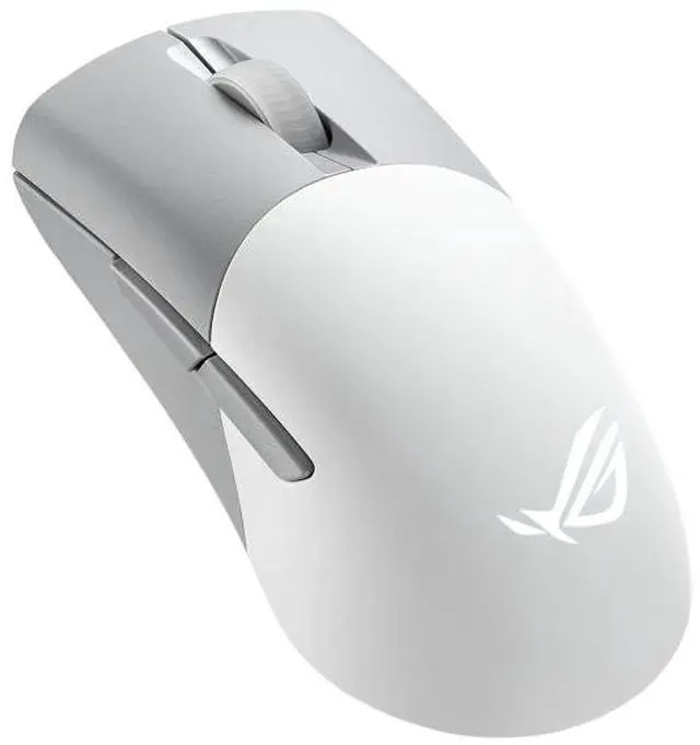Main image of Asus ROG Keris Wireless AimPoint Gaming Mouse, Tri-mode connectivity (2.4GHz RF, Bluetooth, Wired), 36000 DPI sensor, 5 programmable buttons, ROG SpeedNova, Replaceable switches, Paracord cable, White