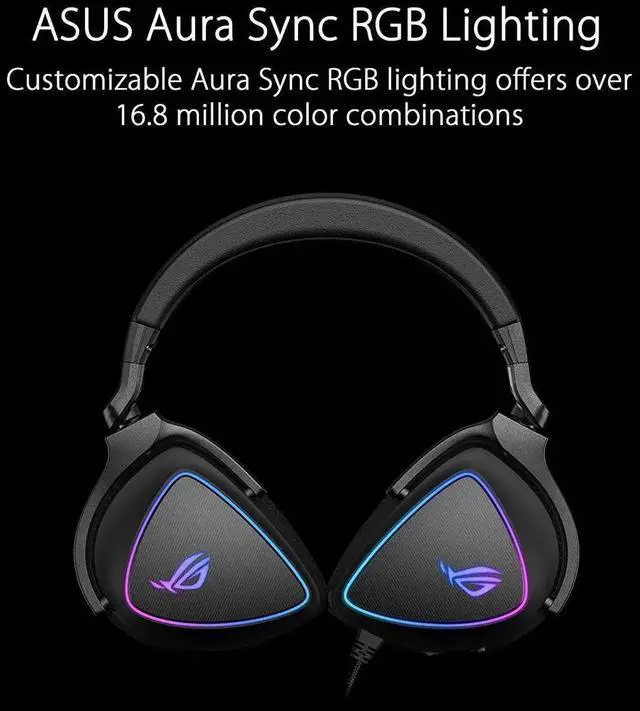Alt view image 6 of 6 - ASUS ROG Delta S Wired Gaming Headset, 4-Channel DAC, 130dB High SNR,Virtual 7.1 Surround Sound,AI-Powered Noise-Canceling Mic,Lightweight Design,RGB Ambient Lighting,Supports Type-C / USB 2.0,Black