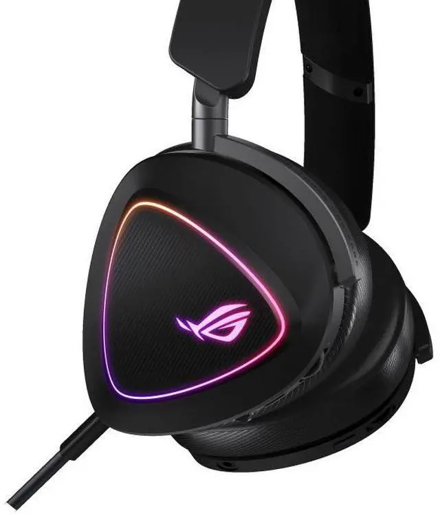 Alt view image 2 of 6 - ASUS ROG Delta II Wireless Gaming Headset (50mm Titanium Drivers, ROG SpeedNova, 10mm Super-Wideband Mic, 110+HR Battery, DualFlow Audio, BT, 2.4 GHz, 3.5 mm, For PC, Switch, PS4, PS5, Xbox) - Black