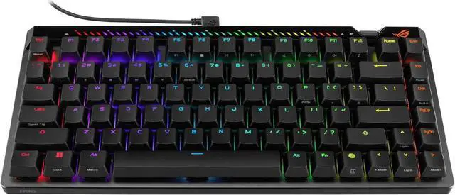 Alt view image 2 of 6 - ASUS ROG Falchion Ace 75 HE Wired Analog/Hall Effect Gaming Keyboard - 75% TKL, USB, Hot Swappable HFX V2 Magnetic Switch, Rapid Trigger, 8KHz Polling,6-Layer Sound Dampening,Web-based Config, Black