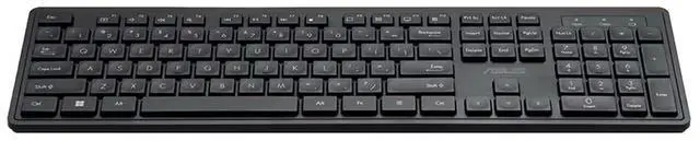 Alt view image 4 of 7 - ASUS W1000 Wireless Business Keyboard & Mouse Combo - 2.4GHz Wireless, Quiet Keys, Symmetric Ergonomic Design, Curved Keycaps, Laser Engraved Clear Legends, 12 Shortcut Keys, Black