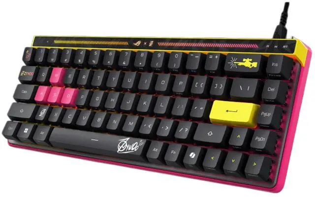 Alt view image 2 of 7 - ASUS ROG Falchion Ace HFX ZywOo Limited Edition Wired Gaming Keyboard, featuring ZywOos signature, RGB lighting, 68 keys, Support Win, Black, ROG HFX magnetic Switch